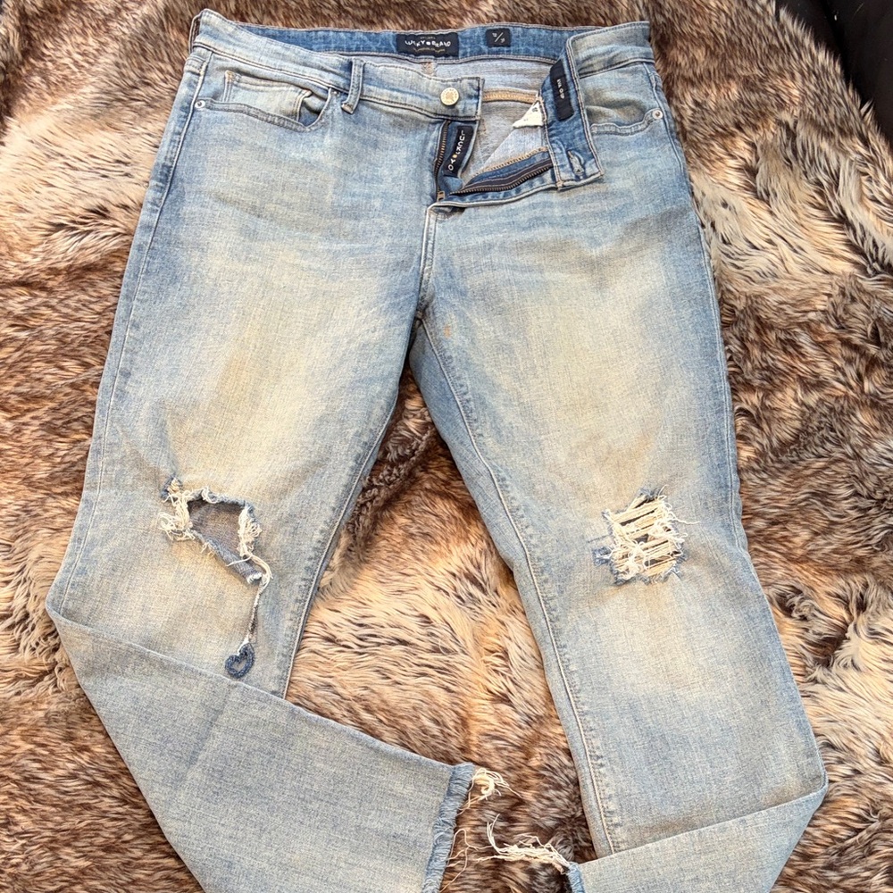 Lucky Brand Light Blue Distressed Skinny Jeans Size 12/31